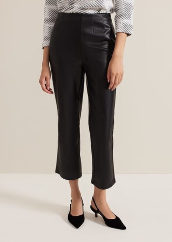 Phase Eight Mya Pu Crops Trousers Black Australia | SZ6309215